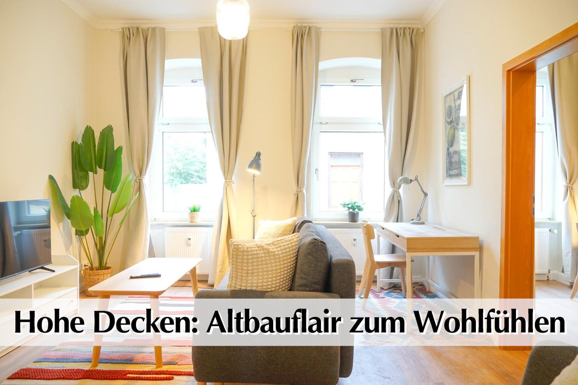 Grossraum-Apartments Mit 2Sz, Wz, Kueche, Smart-Tv, Parken, Etc Erfurt Bagian luar foto